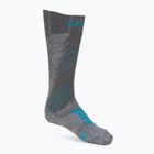 Women's ski socks UYN Ski Comfort Fit grey/turquoise