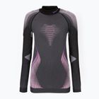 Ladies' thermal sweatshirt UYN Evolutyon UW Shirt Turtle Neck anthracite melange/raspberry/purple