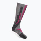 Women's ski socks UYN Ski Merino light grey/pink