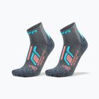 Women's socks UYN Trekking Approach Low Cut 2 pack grey/turquoise
