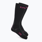 Women's ski socks UYN Ski One Alpine Merino black/pink