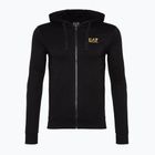 Men's EA7 Emporio Armani Train Core ID Hoodie FZ Coft black/gold logo sweatshirt