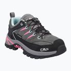 Children's trekking boots CMP Rigel 2.0 Low Waterproof grey/acquarius/pink fluo