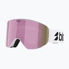 Ski goggles Bliz Flow matte white/smoke/pink