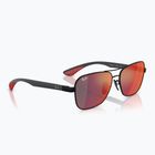 Sunglasses Ray-Ban Rb8336M Scuderia matt black/dark grey mirror blue/red