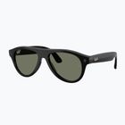 Glasses with a camera Ray-Ban Meta Aviator shiny black/g15 green polar