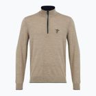 Men's sweater Aeronautica Militare 1/2 Zip sand melange