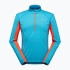 Men's La Sportiva Swift Longsleeve sweatshirt tropical blue/ cherry tomato