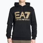 Men's EA7 Emporio Armani Train Logo Series Oversize Logo Hoodie Coft black