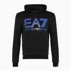 Men's EA7 Emporio Armani Train Logo Series Oversize Logo Hoodie Coft black