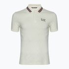 Men's EA7 Emporio Armani Golf Pro Polo Check silver birch T-shirt