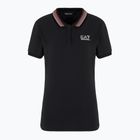 Women's EA7 Emporio Armani Golf Pro Polo Damier black shirt