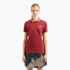 Women's EA7 Emporio Armani Golf Pro Polo Damier syrah shirt