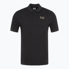 Men's EA7 Emporio Armani Train 7 Lines Polo black 0200 T-shirt