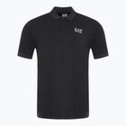 Men's EA7 Emporio Armani Train 7 Lines Polo shirt black 1200