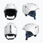 Children's ski helmet Briko Makalu Jr shiny white/lochmara blue