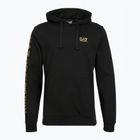 Men's sweatshirt Emporio Armani EA7 Train Logo Series Extended Logo Hoodie black / gold