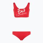 Women's two-piece swimsuit EA7 Emporio Armani Maxi Logo Bikini Top racing red