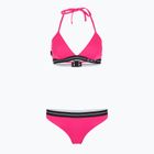 Women's two-piece swimsuit EA7 Emporio Armani Logo Tape Bikini Triangle neon pink
