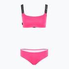 Women's two-piece swimsuit EA7 Emporio Armani Logo Tape Bikini Top neon pink
