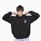 Men's sweatshirt Kaotiko Koi with hood black