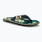 Gumbies Islander blue hibiscus flip flops