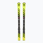 Children's downhill skis Völkl Racetiger Junior Pro + 7.0 VMotion Jr flo yellow/black