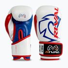Boxing gloves Rival RB7 Fitness Plus Bag white/blue