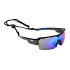 Ocean Sunglasses Race shiny black/revo blue 3801.1X cycling glasses