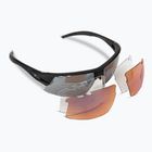 Tifosi Crit Fototec matte black/smoke/ac red/clear cycling glasses