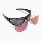 Tifosi Amok matte black/smoke/ac red/clear cycling glasses