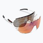 Tifosi Sledge matte white/smoke/ac red/clear cycling glasses
