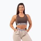 NEBBIA Medium Impact Cross brown fitness bra