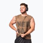 Men's training tank top Washed-Off Beastin light brown