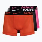 Nike Dri-FIT Cotton Trunk men's boxer shorts 3 pairs picante red/laser fuchsia/black