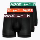 Nike Dri-Fit Essential men's boxer shorts 3 pairs black green/hyper crimson/burgundy