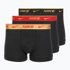 Men's Nike Everyday Cotton Stretch Trunk boxer shorts 3 pairs blk/university red/wheat gold/black high shine wb