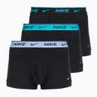 Men's boxer shorts Nike Everyday Cotton Stretch Trunk 3 pairs black light amry blue/dusty cactus/black waistband