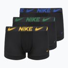 Men's boxers Nike Dri-Fit Essential Micro Trunk 3 pairs black/game royal/malachite/un gold/zoom wb