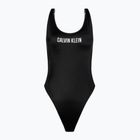 Women's Calvin Klein Scoop Back One Piece Swimsuit Black