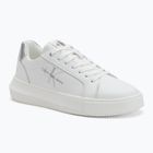 Calvin Klein women's shoes YW0YW01224 Cupsole Mono Lth Wn white/silver