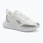 Women's shoes Calvin Klein Eva Runner Low Lace Mix Ml Wn bright white/silver