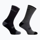 Rogelli Wool Wintersocks cycling socks 2 pairs black/grey