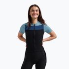Women's cycling jersey Rogelli Core Block W black/blue/dark blue