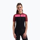 Women's cycling jersey Rogelli Core Block W black/bordeaux/pink