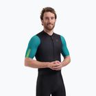 Men's cycling jersey Rogelli Fast black/teal/green