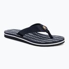 Tommy Hilfiger women's flip flops Chain Print Beach Sandal space blue