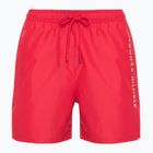 Tommy Hilfiger men's medium drawstring swim shorts medium red