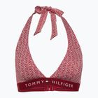 Tommy Hilfiger Halter Rp Print floral stripe swimsuit top regatta red