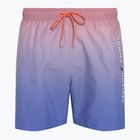 Tommy Hilfiger men's Medium Drawstring Print ombre coral blossom/blue spell swim shorts